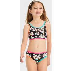 L Bikinis Children's Clothing Cat & Jack Girls' Hibiscus Brights Floral Printed Bikini Set