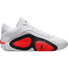 Laced - Women Basketball Shoes Nike Tatum 2 Red Cement - White/Bright Crimson/Black