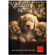 Bürobedarf Calvendo Golden Retriever ein Hund Tischkalender 2025 A5