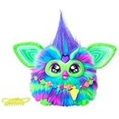 Hasbro Furby Galaxy, lyser i mörkret, interaktiv plyschleksak tysk version