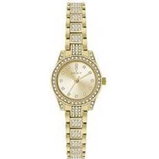 Spirit Ladies Polished Pale Gold Crystal Bracelet Watch, Gold