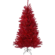 Red Decorative Items Northlight Metallic Tinsel Artificial Unlit Christmas Tree