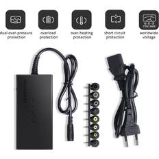 Tomtop Jms 96W Universal Laptop Power Charger AC Adapter with 8 DC Jack Plug Converters 12V to 24V Adjustable