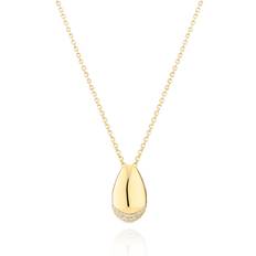 Goccia Necklace Guld Vita zirkoner