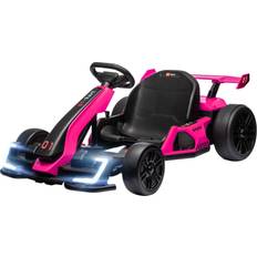 Toys Aosom 24V 7.5 MPH Electric Go Kart with Adjustable Seat, Slow Start, Pink