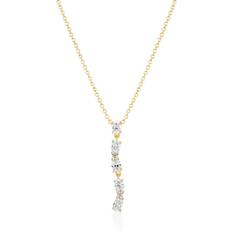 Sif Jakobs Ellera Ovale Lungo Necklace Guld Vita zirkoner