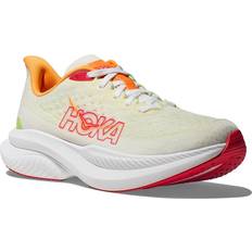 Hoka Women's Mach Road Running Shoes in White/Lettuce