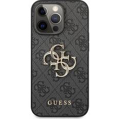 Guess iPhone 13 Pro Metal Logo Case iPhone 13 Pro Smartphone Hülle, Grau