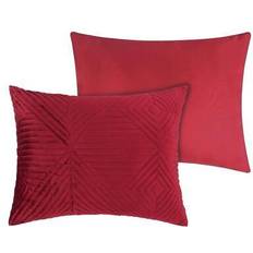 Velvet Pillow Cases Greenland Home Fashions riviera Pillow Case Red