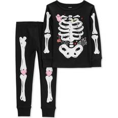 Girls Pajamases Children's Clothing Carter's Toddler Glow Skeleton Snug Fit Cotton Pajamas 2-piece - Black