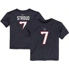 Children's Clothing Shein Toddler Boys And Girls CJ Stroud Navy Houston Texans Player Name And Number TShirt