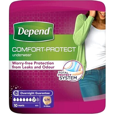 Depend comfort protect underwear women incontinence small/medium female 10 pants