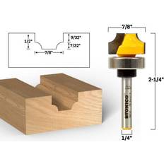Power Tool Accessories Yonico 7/32" radius round over groove router bit 1/4" shank 13081qt