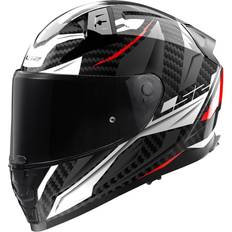 LS2 Vector II Carbon Savage Helmet - White/Red/Grey