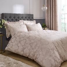 Catherine Lansfield Damask Jacquard Duvet Cover Gold (200x200cm)