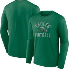 T-shirts Fanatics Men's Kelly Green Philadelphia Eagles Gridiron Classics Retro Block Long Sleeve T-Shirt