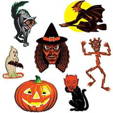 Red Decals & Wall Decorations Beistle Vintage Halloween Classic Cutouts