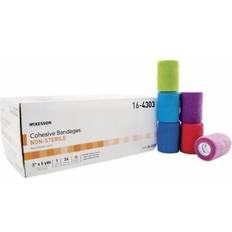 First Aid McKesson Cohesive Bandage 3 Inch X 5 Yard Purple/Pink Multi-Color Pack-Neon