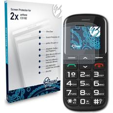 Screen Protectors atFoliX Bruni 2x für artfone cs182 schutzfolie displayschutzfolie Transparent