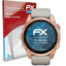 atFoliX 3x displayschutzfolie für garmin fenix 7s 42mm schutzfolie klar Transparent 42 mm