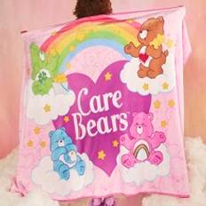 Orange Filtar Shein Heart-Shaped Bear Printed Coral Fleece Filt Orange, Rosa
