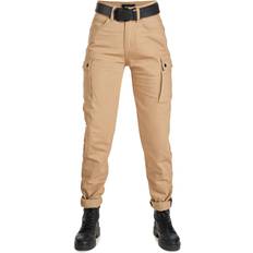 Pando Moto Mila Cargo Jeans, beige, Größe Damen