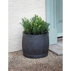 Garden Trading Bathford Round Planter 41.5cm Black