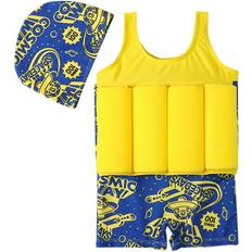 Children's Clothing Gyratedream Sold by: Maxx Cozy, 2-6Y Kid Boy Girl Short Sleeve One Piece Swimsuit Float Suit Swim Vest Buoyancy Bathing Suit