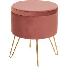 Gold Fußhocker Beliani Pouf, SILAS Fußhocker