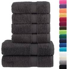 Grijs Badhanddoeken vidaXL 6 Premium Bath Towel Grey