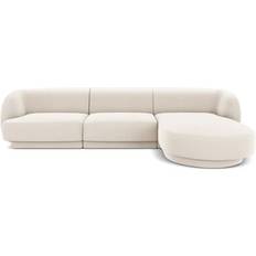 Meubles Micadoni 4-Sitzer Samtstoff Ecke Sofa