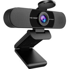 Webcams Chronus 1080P Webcam with Microphone, Web Camera, 2 Mics Streaming Webcam, 90FOV Computer Camera, Plug and Play USB Webcam for Online