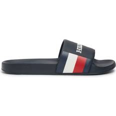 Tommy Hilfiger Damen Slides Tommy Hilfiger Pantoletten Rwb Pool Slide FM0FM05093 Dunkelblau