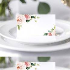 Shein pcsFloral Watercolor Place Cards For Wedding Or Party Table Place Cards Easy To Fold Excellent Addition To Table Centerpieces Tableware Arran
