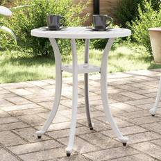 Alluminio Tavoli da Giardino vidaXL Tavolo Da Giardino Bianco Ø48 x 53 cm in Alluminio Pressofuso