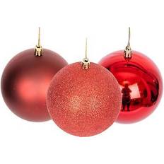 Red Christmas Tree Ornaments Shatchi Decorations Baubles dark 10cm-6pcs Christmas Tree Ornament