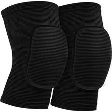 Knee Pads Elbourn Sold by: WEIDONG Co.Ltd, 1-Pair Volleyball Black Knee Pads for Teen Youth Knee Compression Sleeve for Football Basketball Baseball Dancing