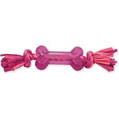 Mammoth Flossy Chews Cloth Dog Rope Toy with Thermoplastic Bone