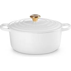 Le Creuset Øvrige gryder Le Creuset Signature Rund Støbejernsgryde med låg