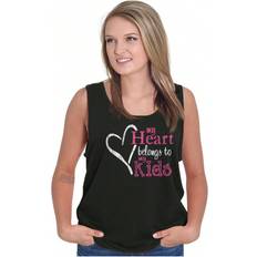 Tank Tops Shein My Heart Belongs To My Kids Cute Mom Tank Top Tee Shirt Women