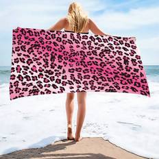 Shein Leopard Pattern Oversized Wrap Bath Towel Multicolour (140x70cm)