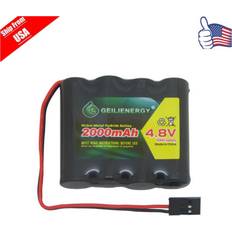 RC Toys 2-pack geilienergy 4.8v 2000mah nimh rx receiver battery pack rc futaba hitec jr