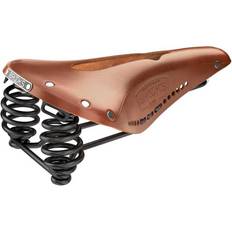 Brooks England Flyer Carved Saddle Brown,Golden