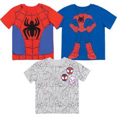 T-shirts Marvel Spidey and His Amazing Friends Toddler Boys Pack Graphic T-Shirt Blue/Gray/Red 3T