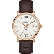 Bulova Unisex Wrist Watches Bulova Automatic Hudson Brown Leather 39mm