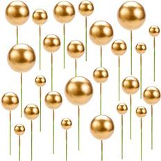 Gold Cake Decorations Yafe Pcs Ball Topper, Gold Mini Cake Decoration