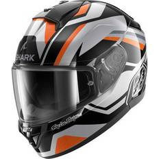 Zilver Motorhelmen Shark Ridill Apex, Integraalhelm, Zilver-Zwart-Oranje SKO