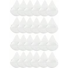Vita Svampar Shein 24pcs/15pcs/8pcs Triangle Flocked Makeup Sponge, For Setting Powder, Soft And Textured For Face And Body, Mixed Set Beauty Tool