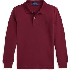 Red Polo Shirts Children's Clothing Polo Ralph Lauren Cotton Mesh Long Sleeve Shirt - Red Carpet