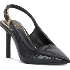 Vince Camuto Women's Brendie Slingback Pumps Black Croco Patent